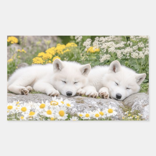 Sticker Rectangulaire Wolf Wild Animal Loving Portrait (Devant)