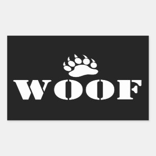 Sticker Rectangulaire woo Bear Paw