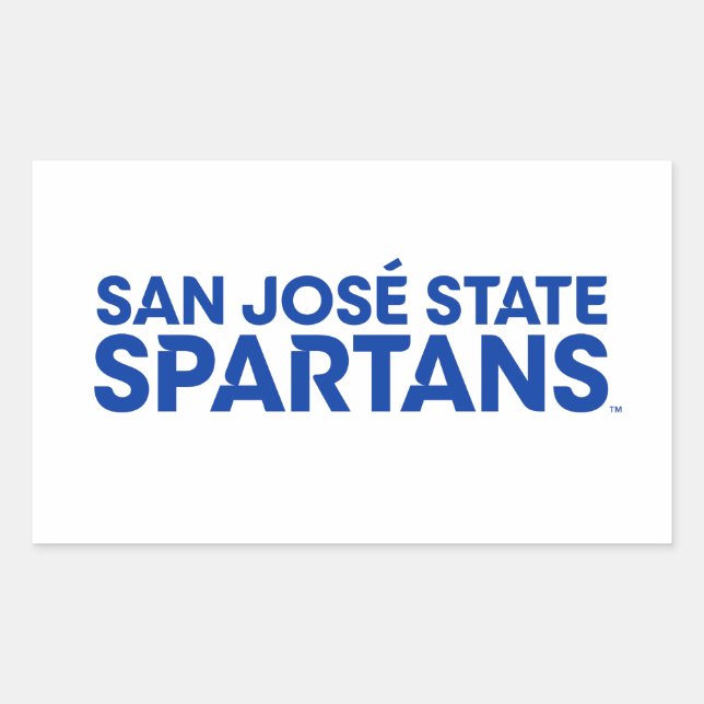 Sticker Rectangulaire Wordmark de San Jose State Spartans (Devant)