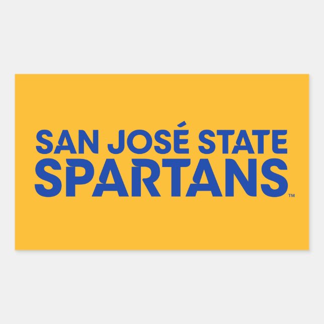 Sticker Rectangulaire Wordmark de San Jose State Spartans (Devant)