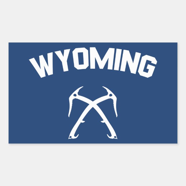 Sticker Rectangulaire Wyoming Ice Escalade (Devant)