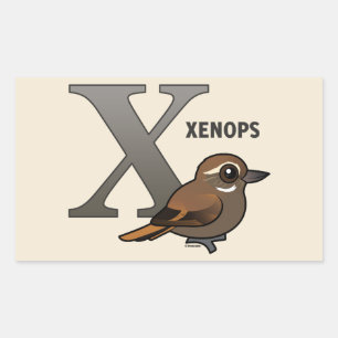 Sticker Rectangulaire X est pour Xenops