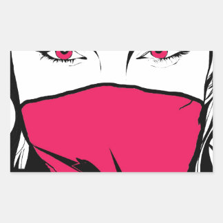 Sticker Rectangulaire X-O Lina : Enfant rebelle