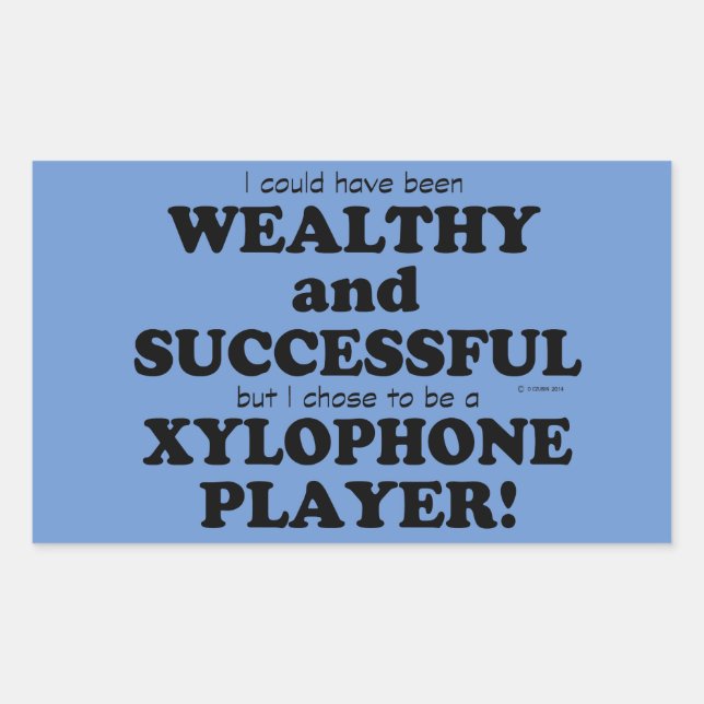 Sticker rectangulaire Xylophone riche et réussi (Devant)