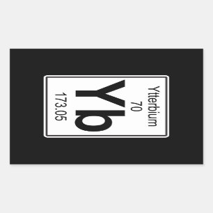 Sticker Rectangulaire Yb - Ytterbium