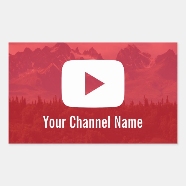 Sticker Rectangulaire Youtube Channel Custom Photography Youtuber (Devant)