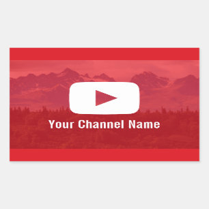 Sticker Rectangulaire Youtube Channel Custom Photography Youtuber