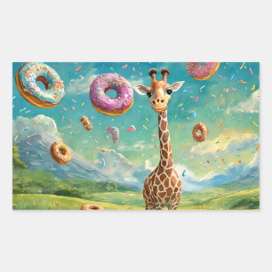 Sticker Rectangulaire Yummy - J'aime les beignets
