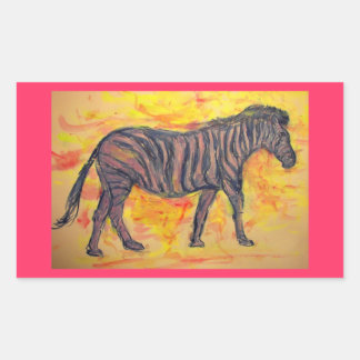 Sticker Rectangulaire zèbre pourpre