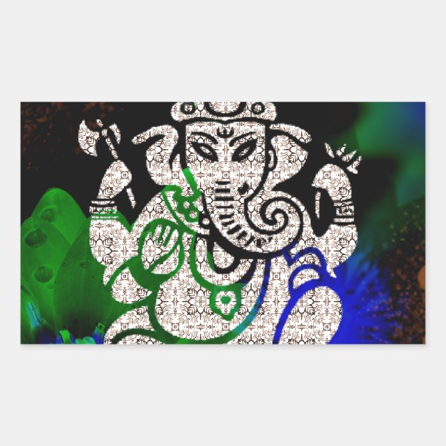 Sticker Rectangulaire Zen Ganesh (Devant)