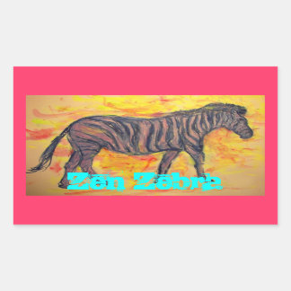 Sticker Rectangulaire Zen Zebra
