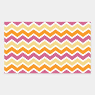 Sticker Rectangulaire Zigzag tribal vibrant