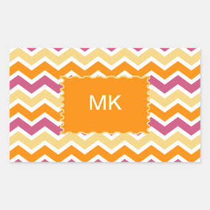Sticker Rectangulaire ZigZag tribale dynamique