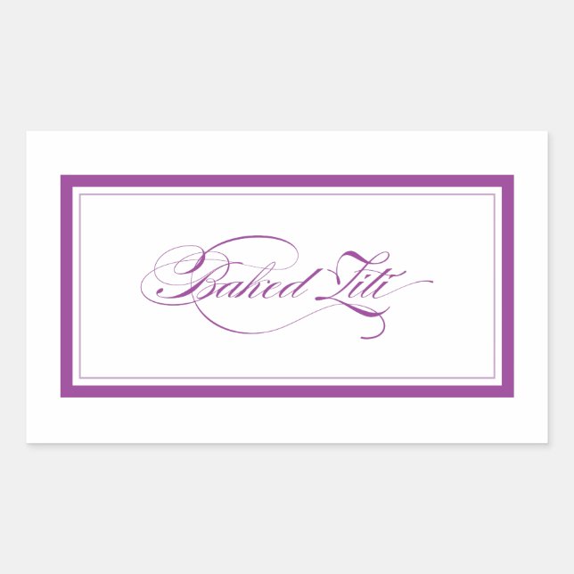 Sticker Rectangulaire Ziti personnalisé (Devant)