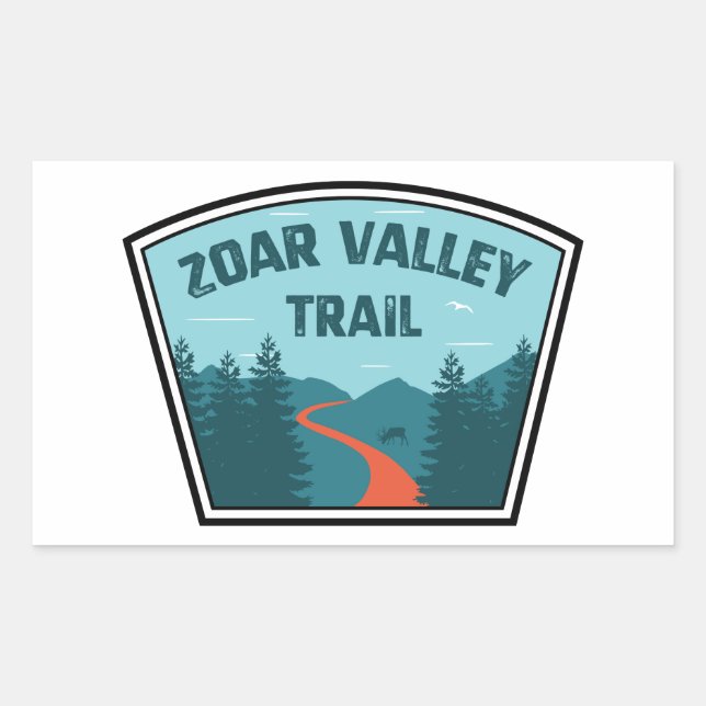 Sticker Rectangulaire Zoar Valley Trail (Devant)