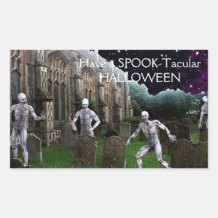 Sticker Rectangulaire Zombies d'Halloween