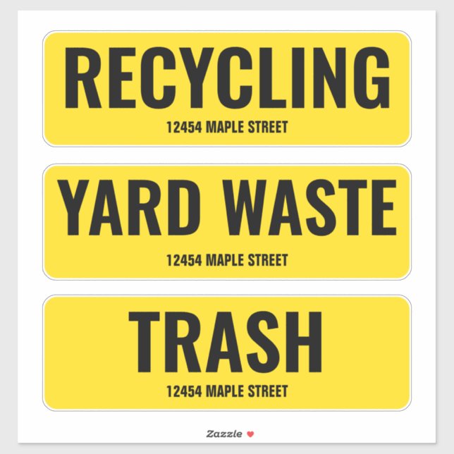 Sticker Recyclage des déchets de triage de déchets peut av (Feuille)