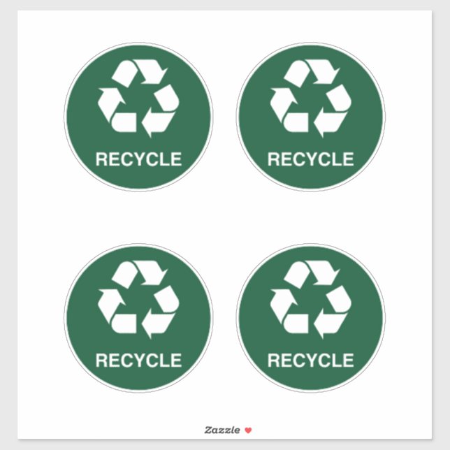 Sticker Recycle Sign, Intérieur et extérieur Usage (Feuille)