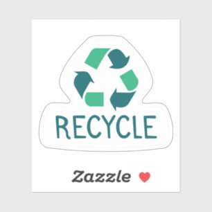 Sticker Recycler l'étiquette de forme personnalisée