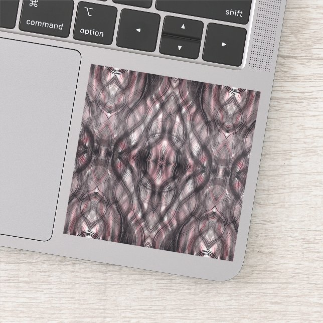 Sticker Red Abstract Dark Crimson Watercolor Art (Détail)