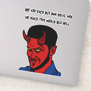Sticker Red Devil Demon Man Lucifer Hell cite Art