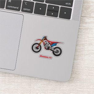 Sticker Red dirt bike motorcycle