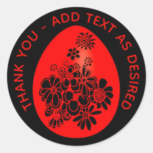 Sticker Red EGG Ginger Party Rouge Noir Customisé
