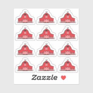 Sticker Red Farm Grange Homestead Chores Farmyard Planner