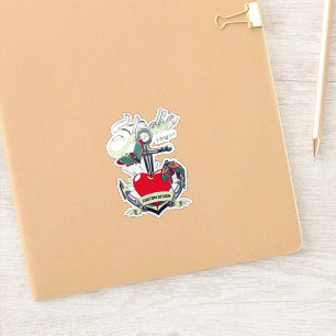 Sticker Red Heart & Butterflies Studio Intendance Art