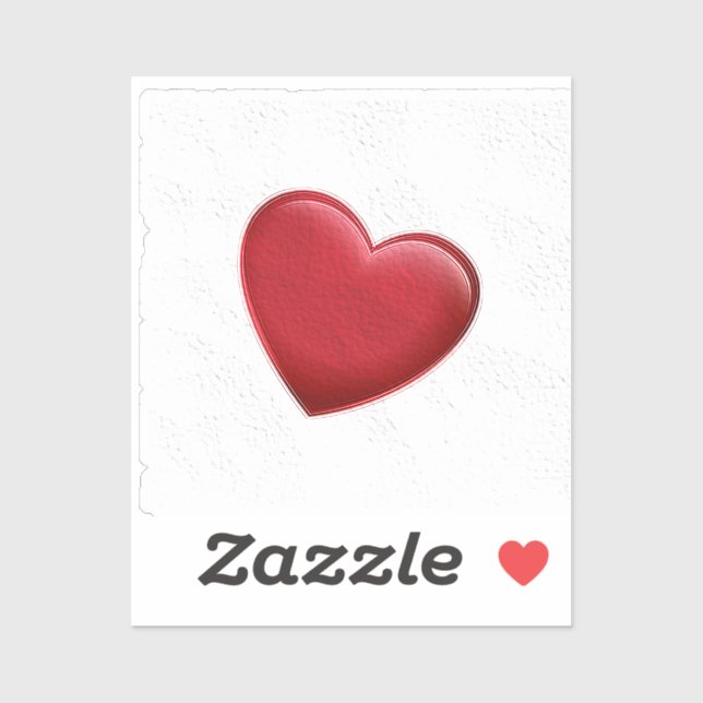 Sticker Red Heart Mariage d'amour tendance (Feuille)