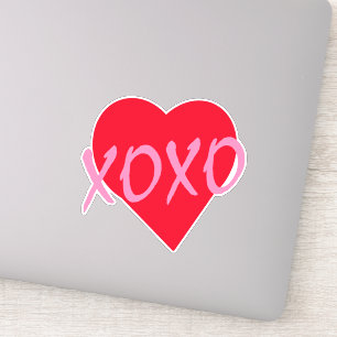 Sticker Red Heart rose XOXO Valentine's Day Moderne