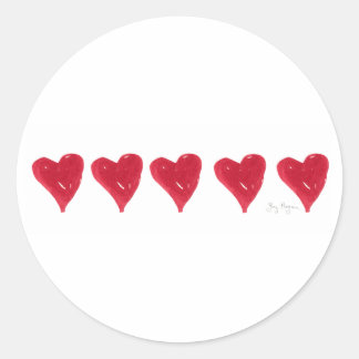 Sticker Red Hearts