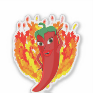 Sticker Red Hot Chili Pepper Diva