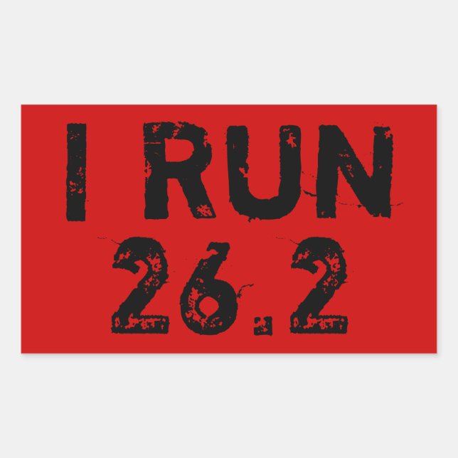 Sticker Red I Run 26.2 (Devant)
