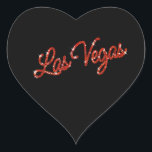 Sticker Red Las Vegas<br><div class="desc">Cet autocollant de Las Vegas est accentué avec le type rouge brillant sur un arrière - plan noir. Il fait partie de la collection Mariage Red Las Vegas Sparkles,  et est parfait comme une enveloppe scellée ou une décoration de faveur.</div>