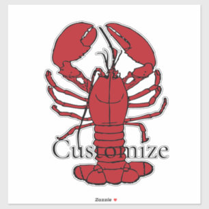Sticker Red Maine Lobsters Thunder_Cove