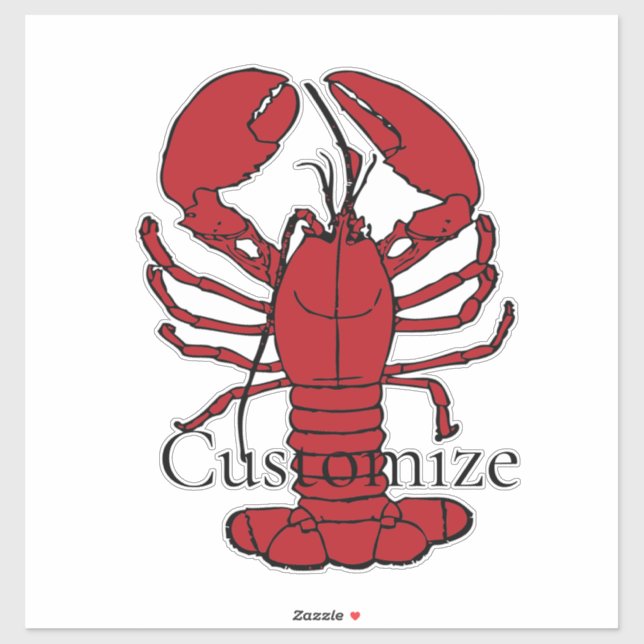 Sticker Red Maine Lobsters Thunder_Cove (Feuille)