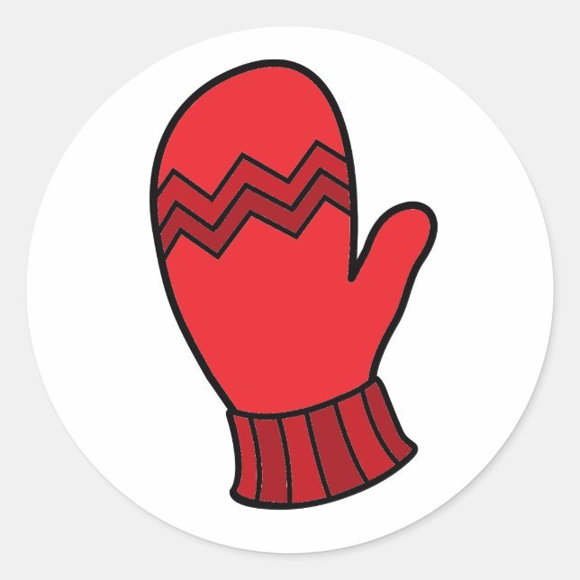 Sticker Red Mitten (Devant)