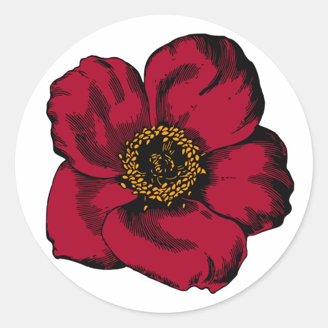 Sticker Red Poppy (Devant)