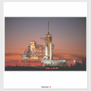 Sticker Red Sky for Space Shuttle Atlantis Launch