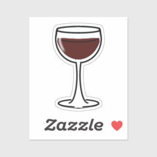 Sticker Red Wine Glass