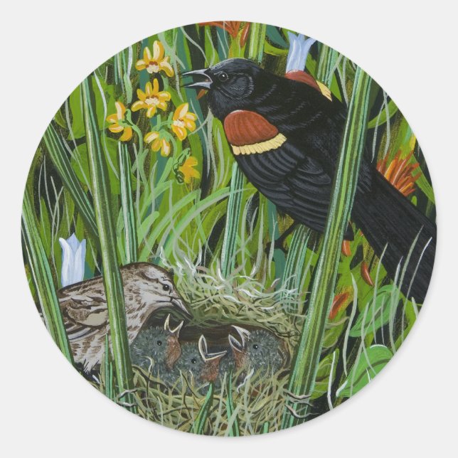 Sticker "Red wing Blackbird" (Devant)