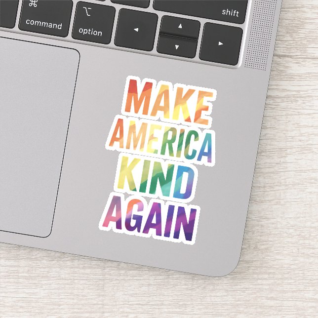 Sticker Refaisons de l'Amérique un monde bienveillant Arc- (Détail)