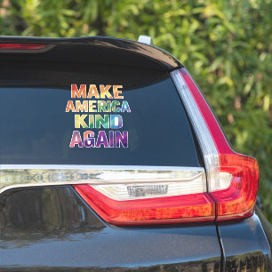 Sticker Refaisons de l'Amérique un monde bienveillant Arc-