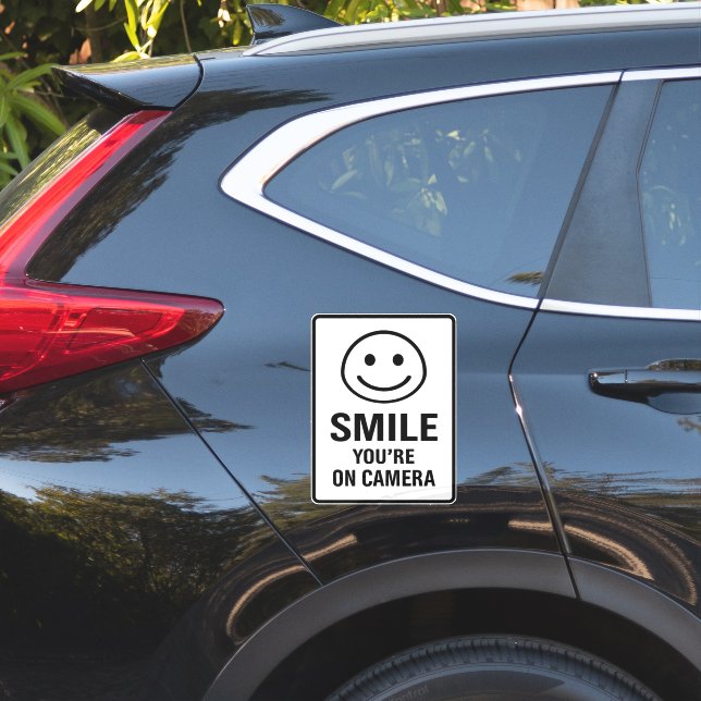 Sticker Reflective "You Are On Camera" Warning Sign (Coté voiture)