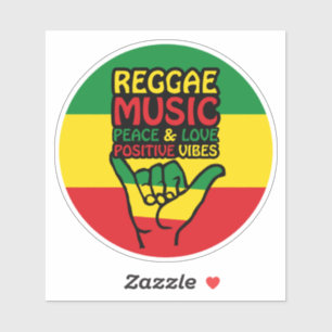 Sticker Reggae Shaka Main avec des citations positives