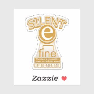 Sticker Règle de phonie en anglais Silent E