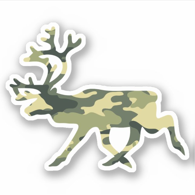 Sticker Reindeer / Caribou Woodland Camouflage / Camo (Devant)