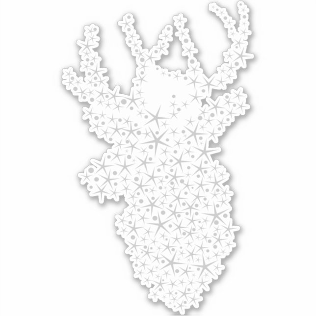 Sticker Reindeer Stars Noël (Devant)