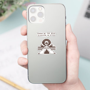 Sticker Reine de l'aventure de glamping sauvage de style